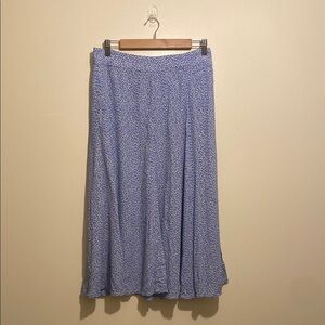 H&M Blue Floral Women's viscose Slit Skirt . Size 10
